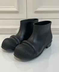 お値下げ⭐︎LOEWE ブラック ワークブーツ LOEWE ロエベ レザー コンバット ブーツ ブラック系 36【美品