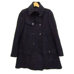 美品　パトリツィアぺぺ　ダブルベルト付き　カシミヤ混　トレンチコート　黒　42 パトリツィアペペ コート サイズ40 M レディース美品 - 黒（19283212