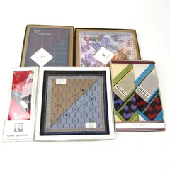 ジョバンニ・ヴァレンティノ他 ハンカチ 5点セット 未使用 ブランド まとめて 大量 レディース 箱ダメージ有 メンズ