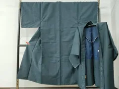 平和屋着物●男性　紬　アンサンブル　霞文　正絹　逸品　未使用　CAAU2836yc