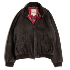【イタリア製/ビッグサイズ】 BARACUTA 【G9 スウェード スウィングトップ ハリントンジャケット】46 レザー バラクータ 25070290