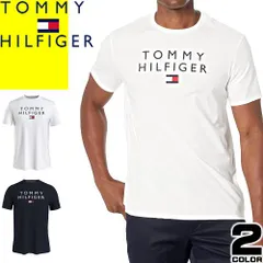 トミーヒルフィガー TOMMY HILFIGER Tシャツ メンズ 半袖 ロゴ プリント クルーネック 丸首 綿100％ コットン ブランド 大きいサイズ オシャレ 白 ホワイト ネイビー FRAG T-SHIRT 78J4907