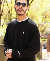 新品 未使用 並行輸入 KANGOL(カンゴール)KANGOL別注裏毛トレーナー 210946 ブラックB