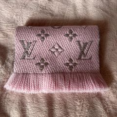 ルイヴィトン エシャルプ ロゴマニア マフラー ローズポップ ピンク