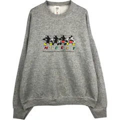 古着 90年代 MICKEY&CO MICKEY MOUSE ミッキーマウス キャラクタースウェットシャツ トレーナー USA製 メンズL相当/eaa591328
