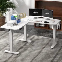 【超美品】Sunon昇降デスク！ホワイト L字型デスク 操作パネル付き Amazon | Sunon 昇降デスク 電動 昇降式デスク スタンディング