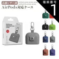 種類1：AirPods (第1＆2世代)/ブラック エアポッズ AirPods保護ケース ワイヤレス イヤホンケース エアポッズケース ハイブランド風 耐衝撃 落下防止フック付き PUレザーカバー かわいい おしゃれ AirPods1 AirPods2 Airのサムネイル