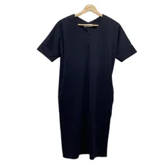 ユナイテッドアローズ グリーンレーベル ワンピース レディース - ダークネイビー Vネック/半袖/ひざ丈