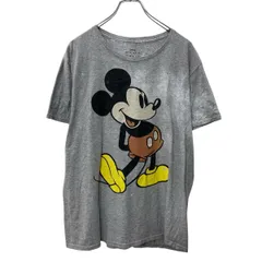 Disney 半袖 キャラクター プリントTシャツ L グレー ディズニー ミッキー 古着卸 アメリカ仕入 a704-5169