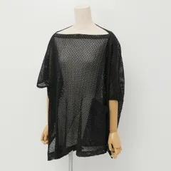 me ISSEY MIYAKE ミー イッセイミヤケ カットソー サイズ- メッシュプリーツ プルオーバー シャツ トップス オーバーシルエット 透け感 ブラック【見直し】 ブランド古着【中古】20240513/GP7974のサムネイル