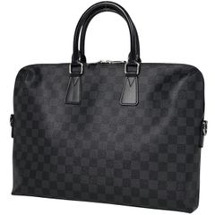 【在庫一掃】 ルイ・ヴィトン Louis Vuitton ポルト ドキュマン ジュール ブリーフケース PDJ ビジネスバッグ ダミエグラフィット ブラック N48224 メンズ 【中古】