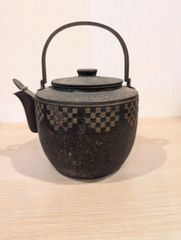 鉄瓶 槌目模様 銅色仕上げ 湯沸かし 水次 水注 やかん アンティーク