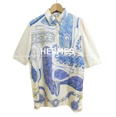 希少✨エルメス ボルデュック柄 半袖 ポロシャツ マルジェラ期