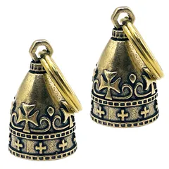 ガーディアンベル バイク お守り 魔除け 厄除け 交通安全 鈴 鐘 真鍮 リング 付き タイプA ダブル