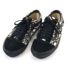 バンズ スカル柄 スニーカー US 9 ブラック×ホワイト系 VANS メンズ