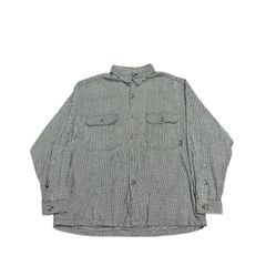 美品 1998 Patagonia 53863 ポルトガル製 フランネルシャツ ネルシャツ　千鳥格子　ハウンドトゥース　Houndstooth　ヘビーフランネル　フィヨルド　Portugal オンブレ　プリントネル