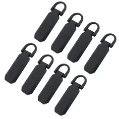 KALOLINNA ファスナー 引き手 交換用 8個入り 服パーツ 合金製品 修理キット チャックカバン 財布 衣類 靴 DIY 手芸 手作り 裁縫 (ブラック)