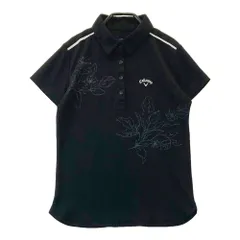 サイズ：S CALLAWAY キャロウェイ  ロゴ刺繍 半袖ポロシャツ  ブラック系 [240101484046] ゴルフウェア レディース ストスト