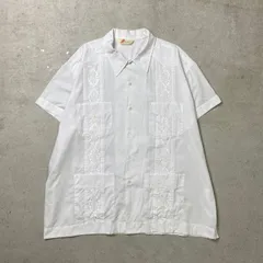 Supreme キューバシャツ 半袖シャツ ホワイト GUAYABERA Campos オープンカラー半袖キューバシャツ 刺繍入り