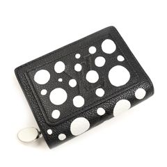 LOUIS VUITTON ルイ・ヴィトン LV×YK ポルトフォイユ クレア 二つ折り財布 モノグラムアンプラント ノワール/ブロン M81907 ICチップ レディース 中古