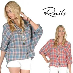 シャツ ネルシャツ チェックシャツ レディース 長袖 春 夏 ドルマン おしゃれ 大きいサイズゆったり ブランド カジュアル Rails レイルズ ピンク