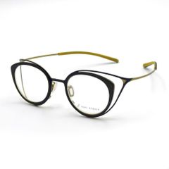 【シート状のチタンにアセテートのリムをはめ込んだヒンジレスフレーム】spec espace（スペックエスパス）　ES-2371　Col.04（khaki / yellow）