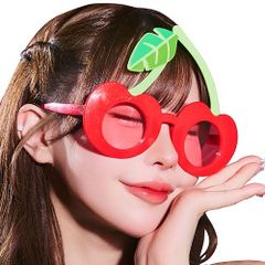 ハピバ サングラス チェリー　　[誕生日 コスプレ サングラス メガネ バースデー 仮装 誕生日パーティー お祝い 誕生日会 撮影会 自撮り 主役 卒業式 イベント]【B-3586_914075】