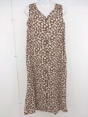 ◇ UNRELISH アンレリッシュ 花柄 ノースリーブ 膝下丈 ワンピース サイズM ブラウン アイボリー レディース  【中古】 【1204110008553】のサムネイル