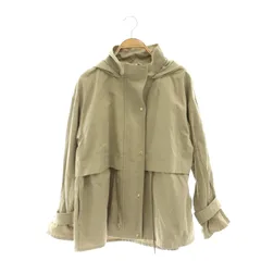 ジルスチュアート JILL STUART モニカマウンテンパーカー ブルゾン フード付き フルジップ コットン S ベージュ /YQ ■OSのサムネイル