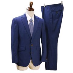 4NJ006】Ermenegildo Zegna 2つボタン シングルスーツ Y6 M 青みがかったダークネイビー グレンチェック 春秋 合物 9663403 【中古】【メンズビジネス】202410