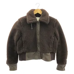 【美品】  CINOH / チノ | フェイクレザー ボアジャケット | 38 | ブラウン | レディース