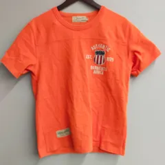 M10198 【AVIREX】 アヴィレックス オレンジ Tシャツ 半袖  刺繡ロゴ Ｍサイズ ユニセックス 綿100％ 厚手 カジュアル 6163363