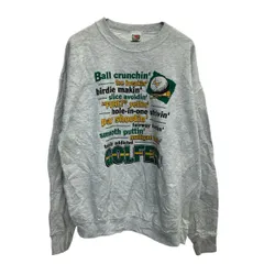 FRUIT OF THE LOOM プリントスウェット トレーナー XL ライトグレー フルーツオブザルーム 裏起毛 コットンポリ混合 秋物 a710-6449