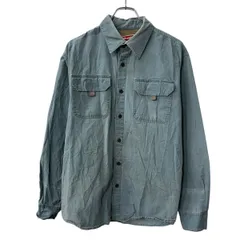 Wrangler 長袖 無地シャツ L グレー ラングラー 胸ポケット コットン 長袖シャツ トップス 春物 a710-6469のサムネイル