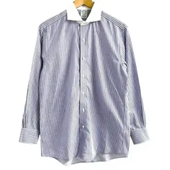 BrooksBrothers MILANO ブルックスブラザーズ ミラノ クレリック ストライプ 長袖シャツ AMERICAN SUPIMA COTTON アメリカンスーピマ コットン メンズ 15 1/2-31