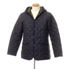 【中古】ラベンハム LAVENHAM ポリエステル フーデッド キルティングブルゾン ダークネイビー【サイズ38】【メンズ】