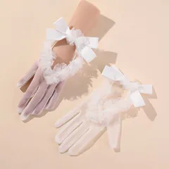 パーティー手袋 ショート 新作 結婚式 披露宴 二次会 イベント 写真 ホワイト米 フォトウェデ撮影 司会 ブライダル花嫁 白 演出  vii2z602798