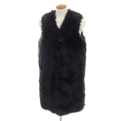 【中古】ブラックコムデギャルソン BLACK COMME des GARCONS 2023年秋冬 アクリル ファー ロングベスト コート ブラック【サイズM】【メンズ】のサムネイル