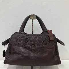 5379　IBIZA　イビサ　ハンドバッグ　ブラウン系　茶系　 レザー　うさぎチャーム　レディース