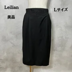 leilian レリアン　90s  タイトスカート　ウール100%  ミディ丈　イタリア製　ブラック　Lサイズ　レディース　美品　【B-3】