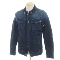 【中古】ジースターロウ G-STAR RAW ストレッチ デニムジャケット ネイビー【サイズXS】【メンズ】のサムネイル