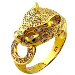 ※えま※豹のデザインリング 2025年最新】豹 リング k18の人気アイテム - メルカリ