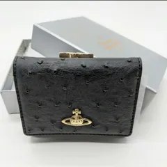 Vivienne Westwood ☆三つ折り財布☆黒　 レザー　マット