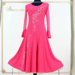 【美品 社交ダンス衣装】ワンピース ドレス ICHIOKU 赤 派手 シンプル 美品 社交ダンス衣装】ワンピース ドレス ICHIOKU 赤 派手