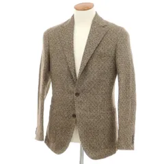 【美品】BOGLIOLI テーラードジャケット アンコン ウール ベージュ british wool blend テーラードジャケット 48 ベージュ 英国