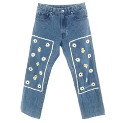 【中古】ノーマティーディー NOMA t.d. Bandana Hand Embroidery ジーンズ デニムパンツ ブルー【サイズ3】【メンズ】