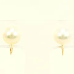 K18YG　イヤリング　clip-on earrings　パール（真珠）　総重量約2.2g