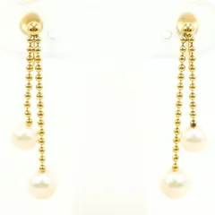 K18YG　イヤリング　clip-on earrings　パール（真珠）　総重量約2.8g