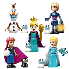 アナと雪の女王　レゴ互換　ミニフィグ　5体セット　フィギュア　人形　ブロック