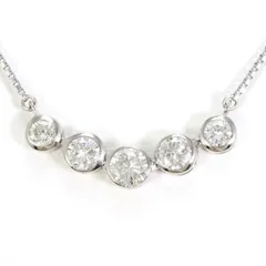 PT850　ネックレス　necklace　ダイヤ　1.52　鑑別書　総重量約6.8g　約43cm